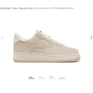 WOMEN'S NIKE AIR FORCE 1 2007 SPECIAL EDITION 'SANDDRIFT FLEECE' - Size 11.5